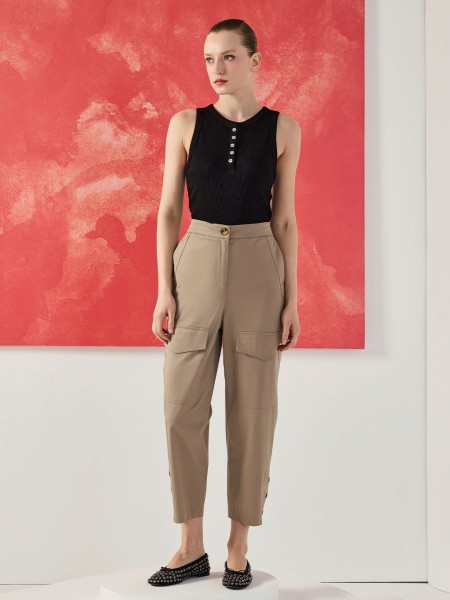 COTTON KUMAŞ CEP DETAYLI PANTOLON