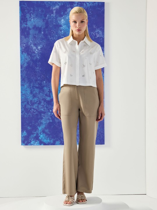COTTON KUMAŞ PALAZZO PANTOLON