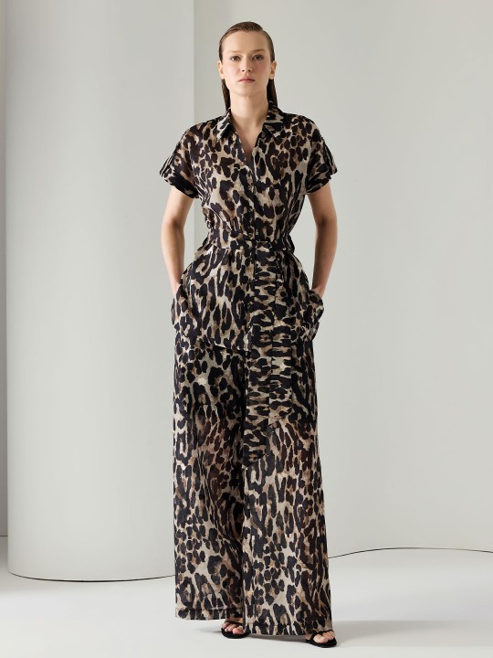 LEOPAR BASKILI PANTOLON