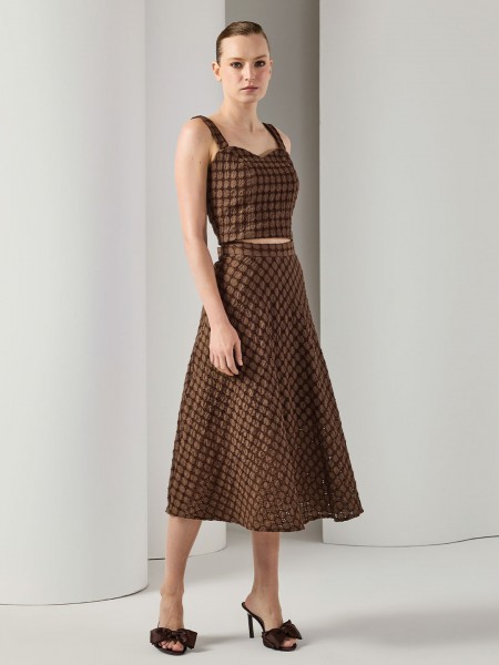BRODE KUMAŞ CROP BLUZ - US257020