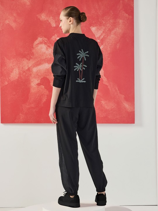 KUMAŞ GARNİLİ SWEATSHİRT