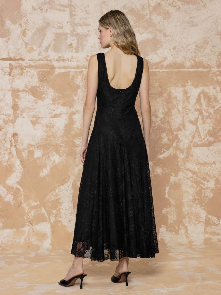 DANTEL KUMAŞLI  ELBİSE