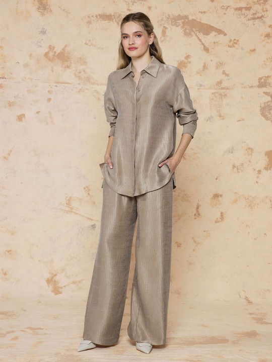 SİMLİ CUPRA KUMAŞ PANTOLON