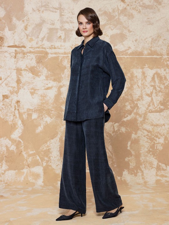 SİMLİ CUPRA KUMAŞ PANTOLON