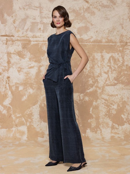 SİMLİ CUPRA KUMAŞ BLUZ