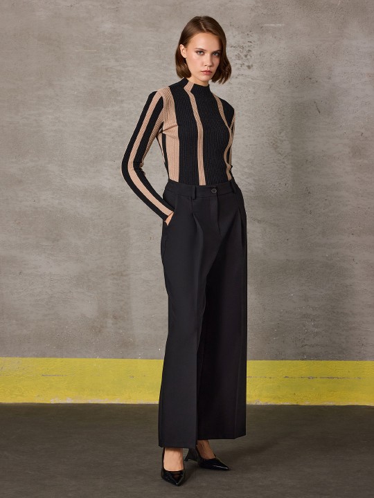 SİMLİ İP ÇİZGİLİ TRİKO