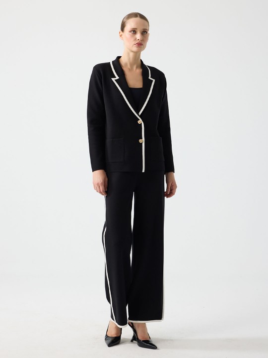 ÇİFT RENKLİ BLAZER TRİKO CEKET