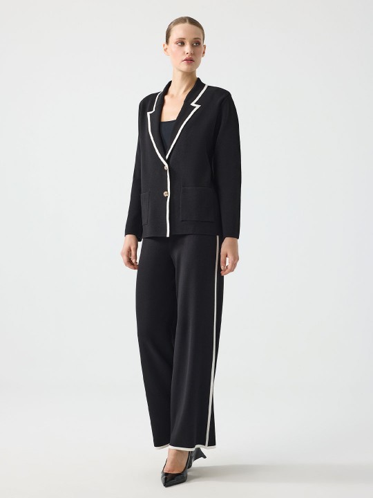 ÇİFT RENKLİ BLAZER TRİKO CEKET