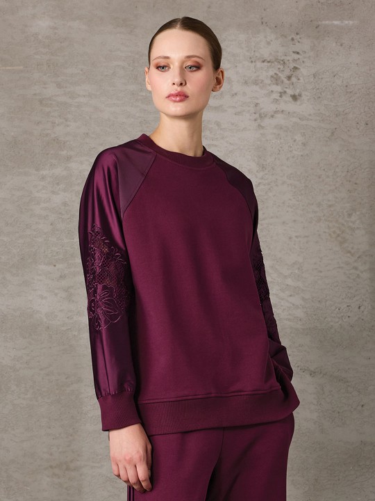 KOLU NAKIŞ DETAYLI SWEATSHİRT - UW262004