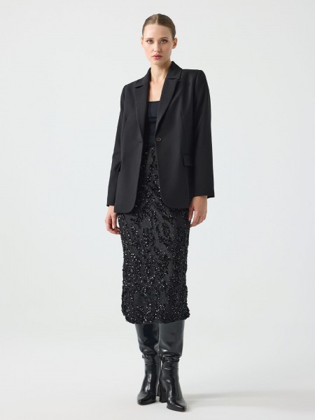 ARKASI YIRTMAÇ DETAYLI BLAZER
