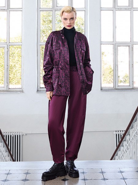 PARAŞÜT KUMAŞ LEOPAR GARNİLİ PANTOLON