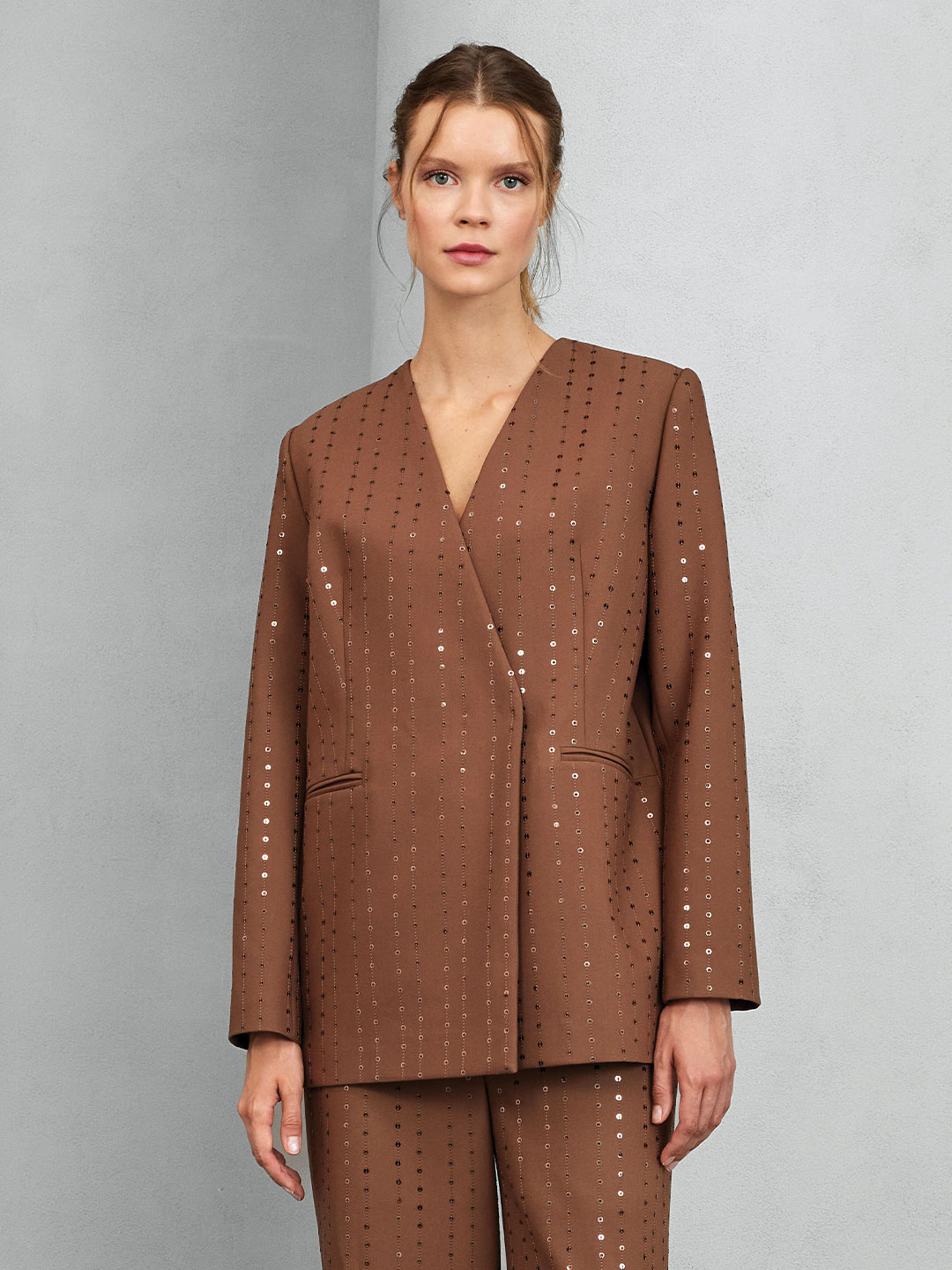 PUL İŞLEMELİ BLAZER CEKET